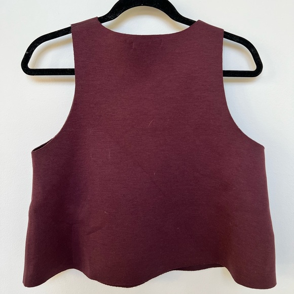 Burgundy Crop Top - Picture 2 of 3